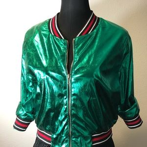 Green Spot Foilled long sleeves jacket NWT Medium